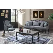 Xl Moebel Gmbh Chesterfield Sofagarnitur Dreisitzer Sessel Stoff Couchtisch Blau