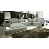AEA Designer Wohnlandschaft U-Form Couch Ecksofa Polster Textil Ecke Sofas Couchen