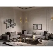 AEA Ecksofa L-Form Eckgarnitur Großes Sofa Grau Polstersofa Stoffsofa