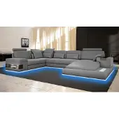 AEA Großes Sofa Wohnlandschaft Ledersofa Design Sofa Couch Polster Ecksofa Garnitur