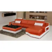 AEA Ledersofa Ecksofa "Farbwahl" Sofa Couch Garnitur Wohnlandschaft Bettfunktion