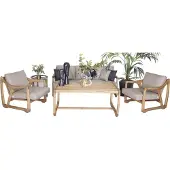 AEA Moderne Gartenmöbel Set Sofagarnitur 3+1+1 Sitzer Designer Esstisch Tisch