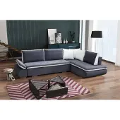 AEA Schlafsofas Sofa Couch Eck Sofas Garnitur Polster Ecke Stoff Wohnlandschaft