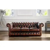 AEA Chesterfield Designer Antik Stil Sofa Couchen Polster Sitz 3 Sitzer Garnitur