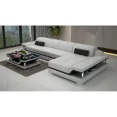 AEA Design Ecksofa L-Form Couch Leder Sofas Weiß Wohnlandschaft Couchen Sitzpolster