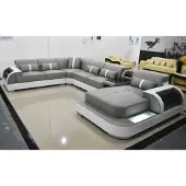 AEA Ledersofa Sofa Modernes Polster Leder Design Ecksofa Couch Wohnlandschaft