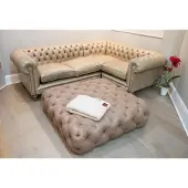 AEA Ledersofa Ecksofa Sofa Couch Polster Chesterfield Eckgarnitur Garnitur Ecke