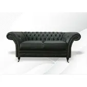 AEA Chesterfield Luxus 2 Sitz Couch Polster Sofa Textilleder Couchen Garnitur