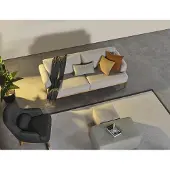 AEA Sofagarnitur Set 31 Sitzer 2x Hocker 4tlg. Wohnzimmer grau Modern