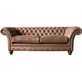AEA Chesterfield Sofa Design Luxus Leder Polster Klassische Sofa 3 Sitzer
