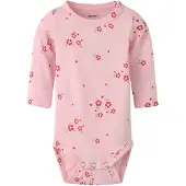 Name it Tutina / body per bambino 'NBFNALLINA' verde chiaro / rosé / rosso ciliegia