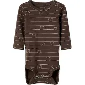 Name it Tutina / body per bambino 'NBMNALAS' marrone / bianco