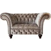 AEA Chesterfield Sessel Couch 1 Sitzer Sofa Textil Stoff Couchen Polster