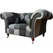 AEA Sofa 1 Sitzer Textil Lounge Luxus Polster Sitzer Sessel Design Couch