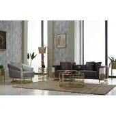 AEA Komplette Couchgarnitur Polstersofa Dreisitzer Sessel Lila Stoffsofa