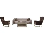 AEA Sofagarnitur Sofa Couch Polster Set Wohnzimmer Möbel Einrichtung Tisch 4tlg.