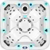 AEA Hydromassagewanne Blubberbad Whirlpool Spa-Bad Whirlwanne 185x185 cm