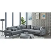 AEA Polstersofa Ecksofa L-Form Sofa Stoffsofa Grau Couch Eck Design Luxus