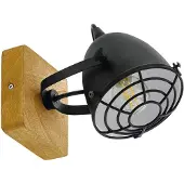Eglo Faretto da soffitto Gatebeck, legno/nero, in legno