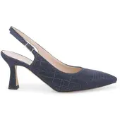 Melluso Décolleté donna slingback in tessuto blu notte d165q