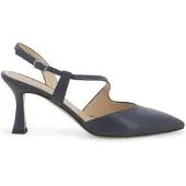 Melluso Décolleté donna slingback in pelle blu abyss e1634q