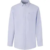 Pepe Jeans per uomo. PM3091446 Camicia Rimini blu (S), Casual, Cotone, Manica lunga