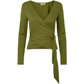 Pieces Top A Maniche Lunghe | Verde | M
