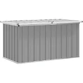 vidaXL Box da giardino grigio 129x67x65 cm