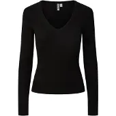 Pieces Top A Maniche Lunghe | Nero | L