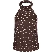 Noisy May Top marrone scuro / bianco