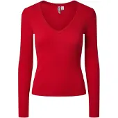 Pieces Top A Maniche Lunghe | Rosso | M
