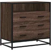 vidaXL Cassettiera look rovere marrone 70x41x70 cm materiale a base di legno