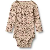 Wheat Tutina / body per bambino 'Freddie' sabbia / marrone scuro / rosé