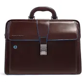 Piquadro Blue Square Il caso del medico Vera Pelle 36 cm marrone