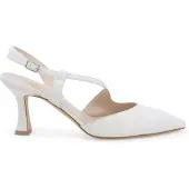 Melluso Décolleté donna slingback in pelle bianco e1634q