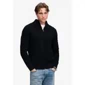 Superdry aglione Jacob Cable con ezza zip blu navy Blu Blu scuro taglia