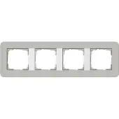 Gira Abdeckrahmen 4fach Grau/Reinweiß 0214412 (0214412)