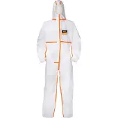 Uvex uvex9837509 tuta protettiva monouso 4B, bianco/arancio, S