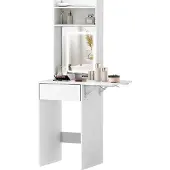 HOMCOM Toeletta con illuminazione LED dimmerabile e specchio