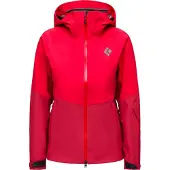 Black Diamond - Giacca impermeabile e traspirante - W Recon Stretch Shell Coral Red/Mineral Red in Nylon - Taglia XS - rosso