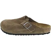 Birkenstock - Zoccoli in cuoio suede - Boston LEVE Regular Dark Tea per Donne - Taglia 45 - Marrone