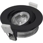 Heitronic Faretto LED da incasso DL6809, rotondo, nero