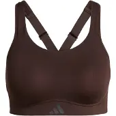Adidas Reggiseno sportivo 'Optime' cioccolato / grigio scuro