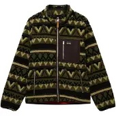 Superdry Giacca di pile marrone scuro / oliva / verde chiaro / nero