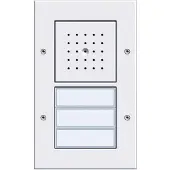 Gira Posto esterno da 3 ingressi bianco puro 126766