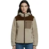 Napapijri Giacca di pile 'Yupik' beige / marrone scuro / cachi