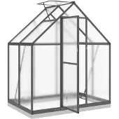 vidaXL Serra con telaio di fondazione antracite 169x114x202 cm alluminio