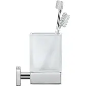 Duravit Porte-verre Karree, verre inclus, mat, chrome, 0099511000, 0099511000