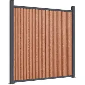 vidaXL Elemento di recinzione marrone 1218x186 cm WPC