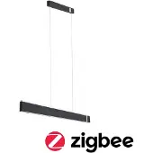 Paulmann Smart Lampada LED a sospensione Jagun, antracite, 100 cm, feltro